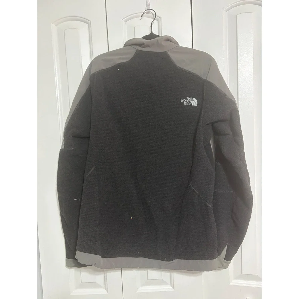 The North Face Jacket Summit Series Black Grey Full Zip Fleece Alpine Mens L